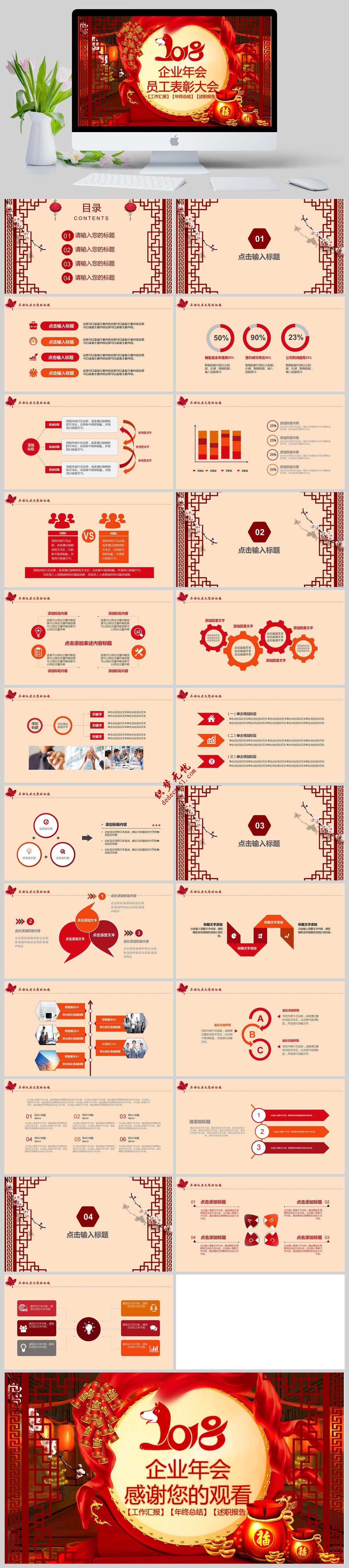 2019年企業(yè)年會(huì)員工表彰大會(huì)工作匯報(bào)年終總結(jié)述職報(bào)告PPT模板下載