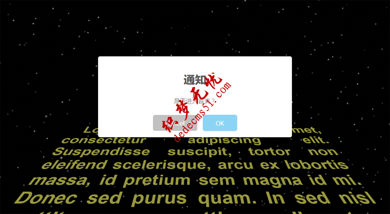 jQuery星球大戰(zhàn)3D序幕CSS3帶JS提示框引導(dǎo)頁動畫3D動畫特效網(wǎng)頁模板下載