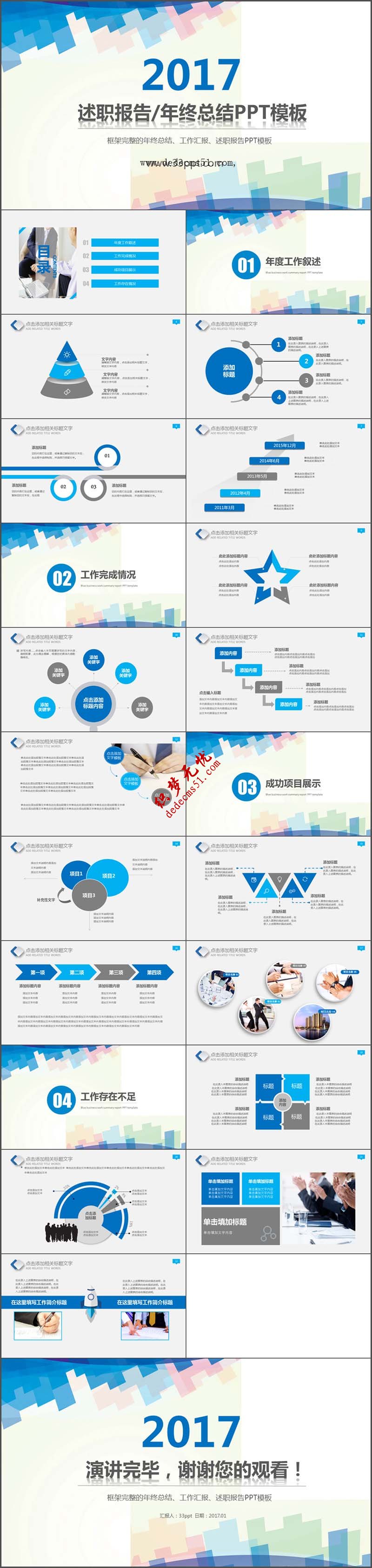 2018年述職報告/年終總結(jié)PPT模板下載