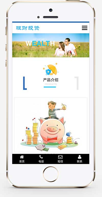 (自適應(yīng)手機(jī))HTML5響應(yīng)式投資理財(cái)海外理財(cái)投資管理類pbootcms模板下載(圖1)