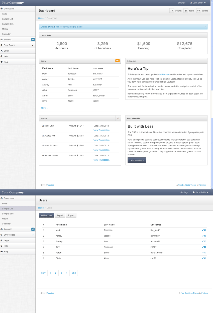 bootstrap風格的企業(yè)后臺模板_簡單的企業(yè)后臺管理模板html下載