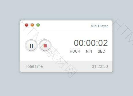 css3迷你播放器面板(圖1)