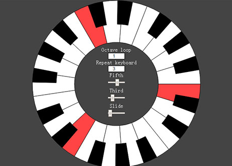 可彈奏的HTML5 SVG圓形鋼琴特效