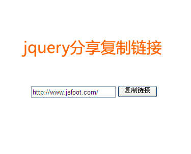 jquery復(fù)制鏈接點擊按鈕復(fù)制調(diào)用text文本框內(nèi)容(圖1)