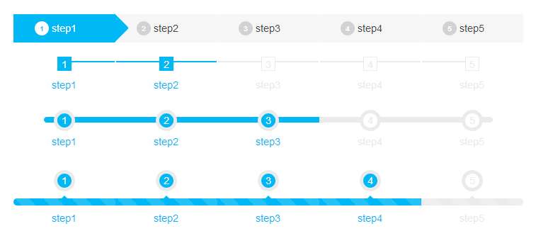 jQuery藍色實用的步驟進度條插件代碼(圖1)