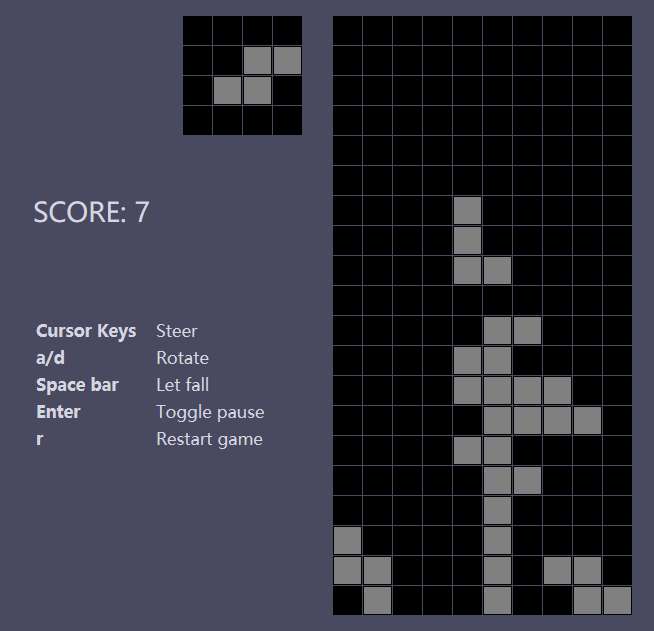 原生js簡(jiǎn)易的俄羅斯方塊游戲代碼(圖1)