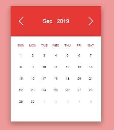 html5 css3簡潔的日歷表代碼(圖1)