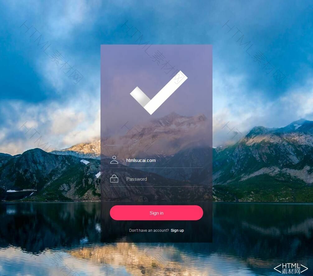 HTML5+CSS3登錄界面例子(圖1)