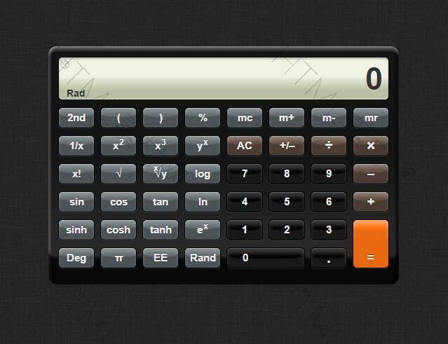 CSS3和js超酷iPhone樣式科學(xué)計(jì)算器插件(圖1)