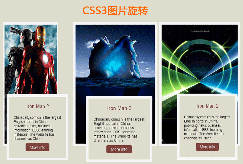 CSS3圖片旋轉鼠標懸停360度圖片旋轉特效(圖1)