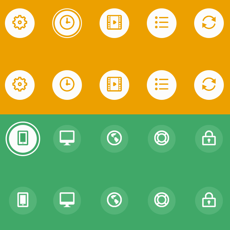 div css3 transform和transition屬性鼠標(biāo)懸停圓形圖標(biāo)動畫效果(圖1)