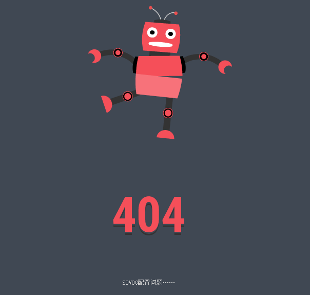 純css3 svg animation制作可愛機器人動畫404頁面模板下載(圖1)