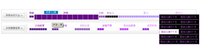 原生js代碼制作醫(yī)院女性婦科病導(dǎo)航欄目條鼠標(biāo)經(jīng)過滑動(dòng)顯示效果(圖1)