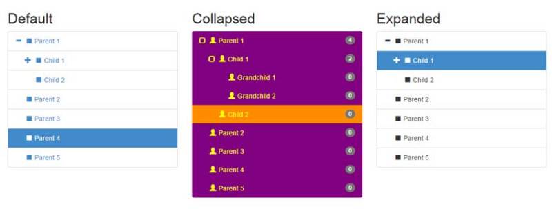 jQuery bootstrap響應式樹形菜單代碼(圖1)