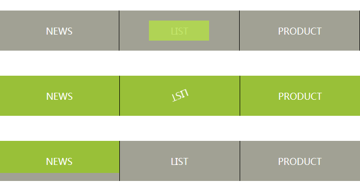 JQUERY CSS3實現(xiàn)鼠標懸停導航條動畫效果(圖1)