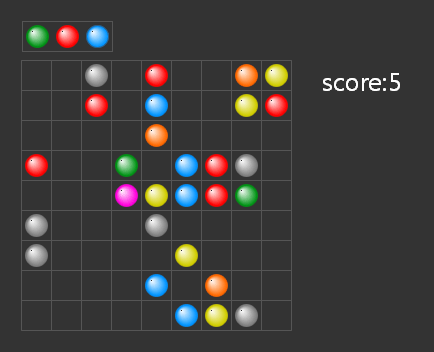 html5 canvas五彩連珠游戲(圖1)