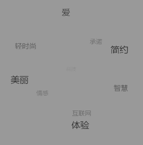 html5 canvas文字標(biāo)簽云3D旋轉(zhuǎn)動(dòng)畫特效(圖1)