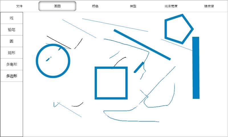 html5 canvas簡潔的涂鴉畫板代碼(圖1)