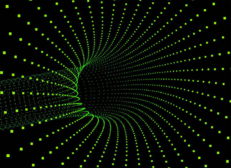 three.js繪制虛擬3D粒子隧道動畫特效(圖1)