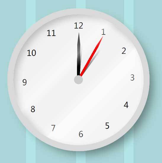 純css3圓形立體時(shí)鐘樣式代碼(圖1)