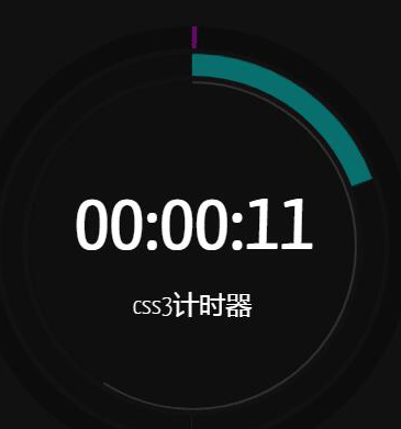 js css3圓形的時分秒計時器動畫特效(圖1)