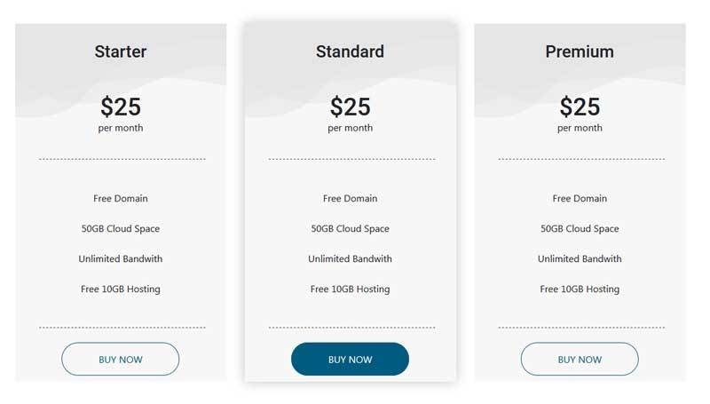 css3 bootstrap項目價格表樣式代碼(圖1)